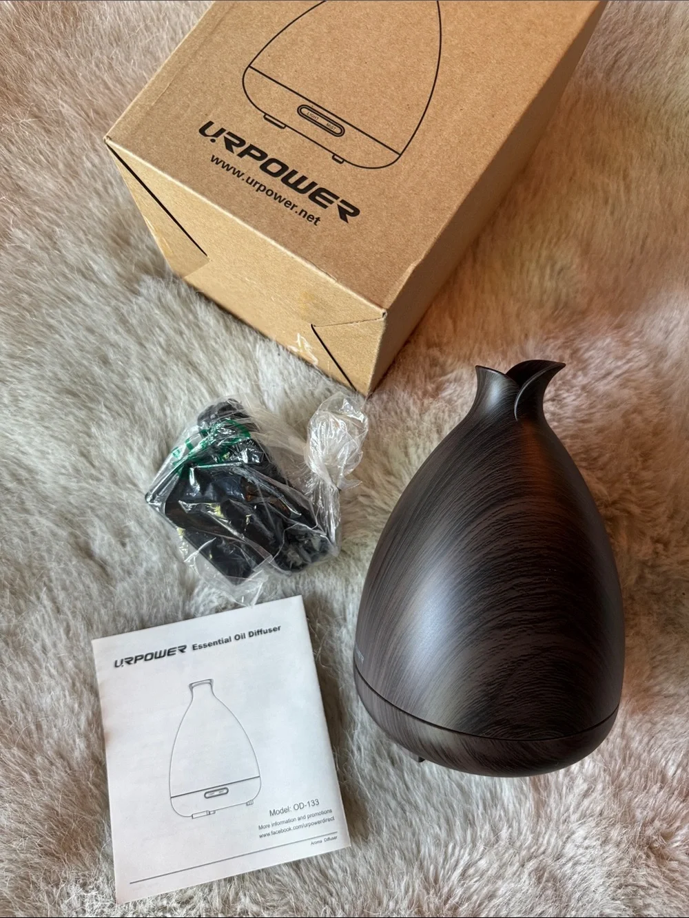 Dark Wood Grain Home Accent Diffuser - Brown